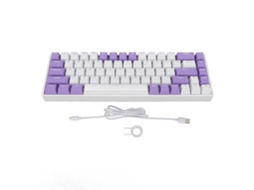 Teclado mecánico para juegos de 68 teclas con interruptores rojos, RGB, compacto, USB-C para PC | S/MARCA