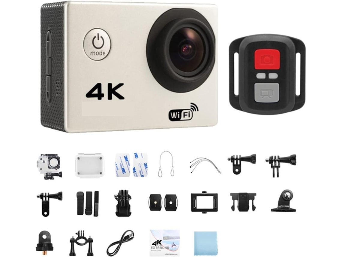 Câmera de Ação para Vlog Ultra Hd 4k/30fps com Wi fi, Capacete À Prova D'água de 2 Polegadas e 170d SFUSHOS