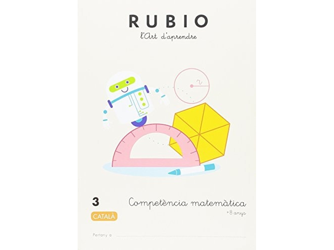 Livro Competència Matemàtica Rubio 3 (Català) de Slu Enrique Rubio Polo (Catalão)