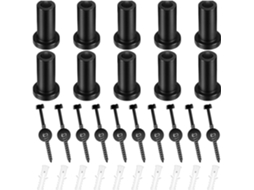 Kit De 10 Espaçadores Para Trilho De Porta De Correr Estilo Celeiro Com Parafusos, Buchas E Fixadores Para Instalação