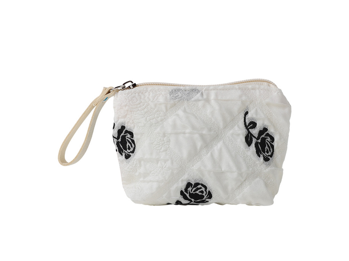 Bolsa De Maquillaje Floral Pequeña Para Armazenamento De Batons