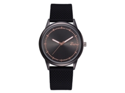 Relógio de Pulso Feminino Lvpai de Quartzo com Pulseira de Silicone Estilo Moderno Preto