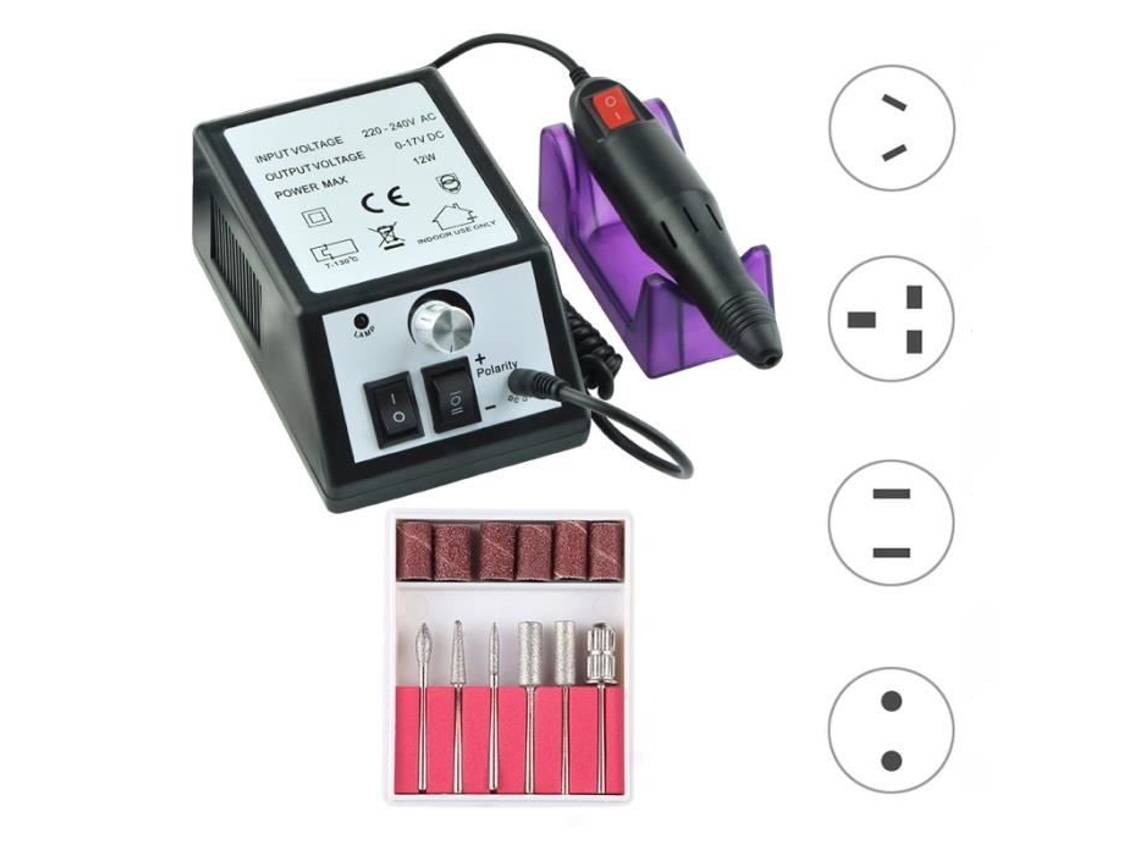 Máquina elétrica profissional para manicure e pedicure, ferramenta para remoção de gel-20000 preto S/MARCA
