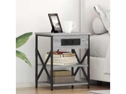 Vidaxl Armário De Cabeceira 2 Pcs Cinza Sonoma 41 X 31 X 51 Cm