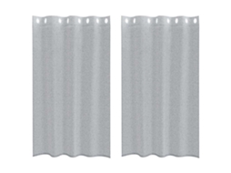 Maison Exclusive - Cortina De Voile 2 Pcs Cinza Escuro 175 X 140 Cm Poliéster