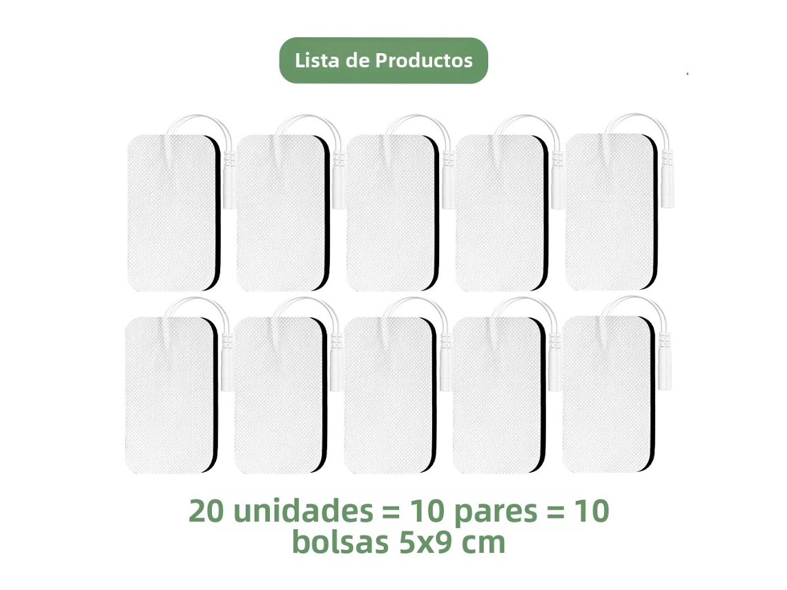 Adesivos de Eletrodos de Gel para Emagrecimento e Estimulação Muscular por Pulso Ems MDUG (182 Unidades, 20 Unidades, 5x9cm)