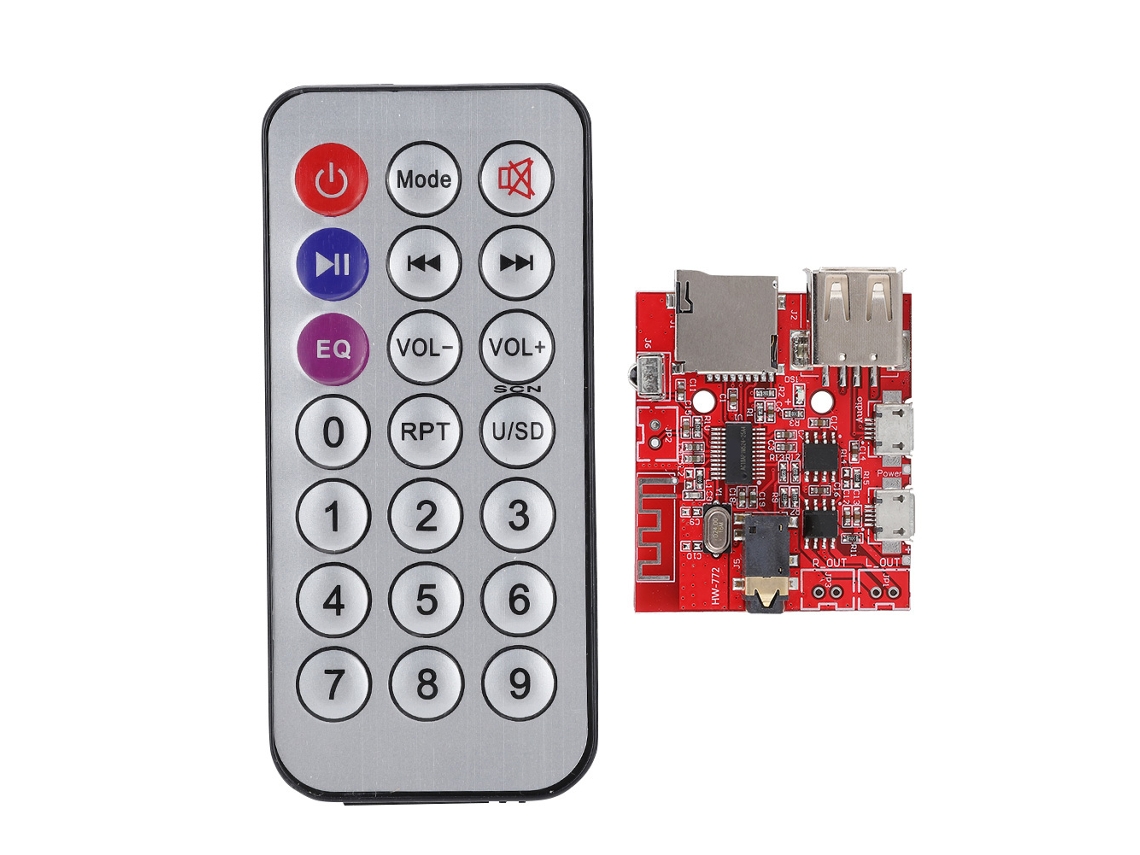 Módulo Bluetooth Mp3 Com Decodificação E Controle Remoto