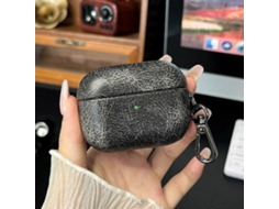 Capa Protetora Retrô Em Couro Oleado Para Fones De Ouvido Bluetooth Airpods 4