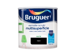 Esmalte Acrílico Preto Fosco 250ml 5160686 Bruguer