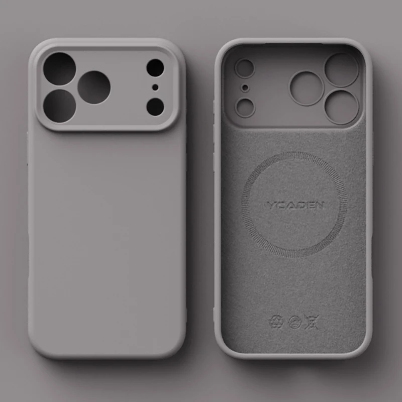 Capa Magnética Original De Silicone Líquido (cinza 17air) Para Celular, Compatível Com Carregamento Sem Fio.