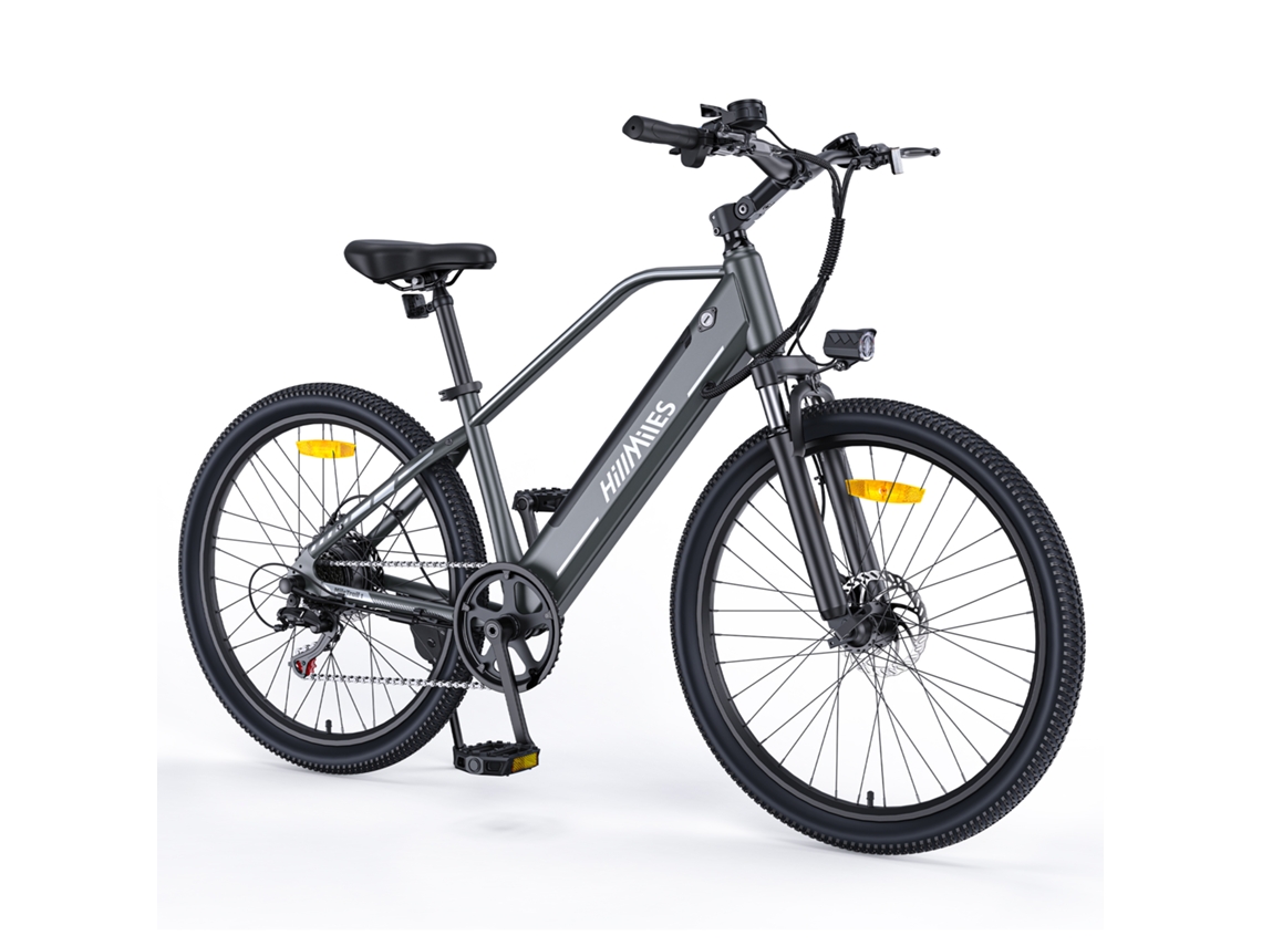 Bicicleta Elétrica HILLMILES Miletrail 1 para Adulto, Roda 26, Motor de 250 W e Bateria de 36 V e 13 Ah.