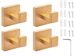 Conjunto Multifuncional Com 4 Ganchos De Ventosa E Clipes Para Decoração Casa, Banheiro E Janelas Design Transparente