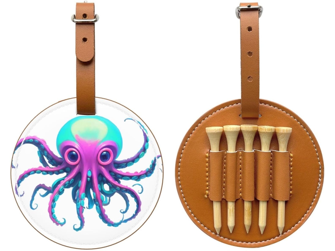 Bolsa para Tees de Golfe Neon Kraken Core, Preta | S/MARCA