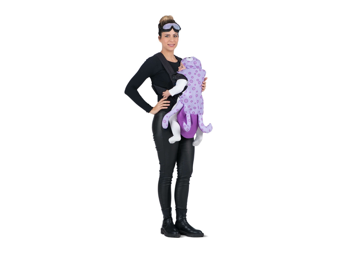 Fantasia para Adultos MY OTHER ME Recém-Nascido Polvo Mergulhador Roxo 3 Peças