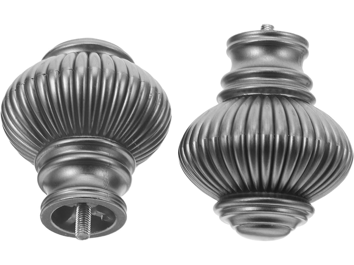 Conjunto De 2 Ponteiras Decorativas Para Varão De Cortina, Em Plástico Moderno E Resistente À Umidad Gokoco