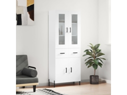 Vidaxl Armário Alto 69,5x34x180 Cm Derivados De Madeira Branco