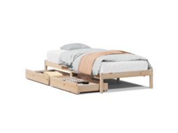 Cama Sem Colchão 75x190 Cm Madeira de Pinho Maciça MAISON EXCLUSIVE