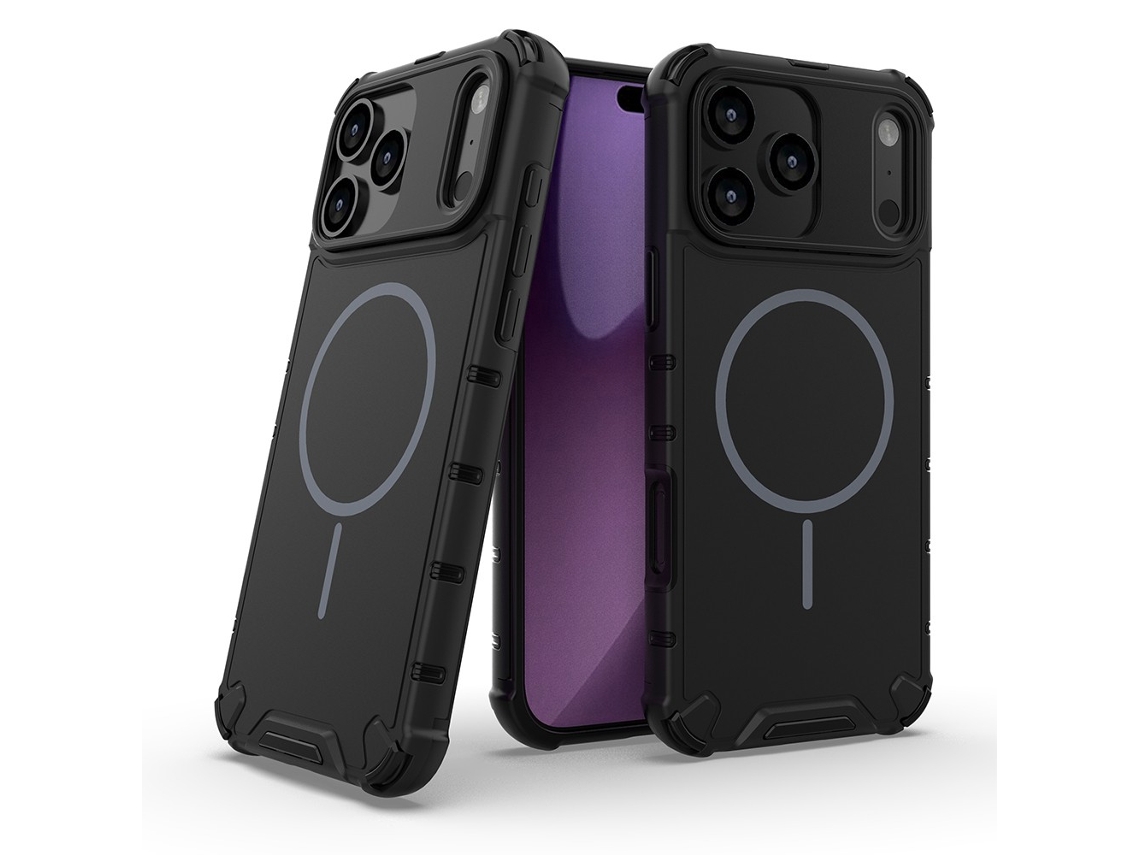 Capa Para Celular Compatível Com Iphone 17 Pro Max, Resistente A Quedas, Preta.