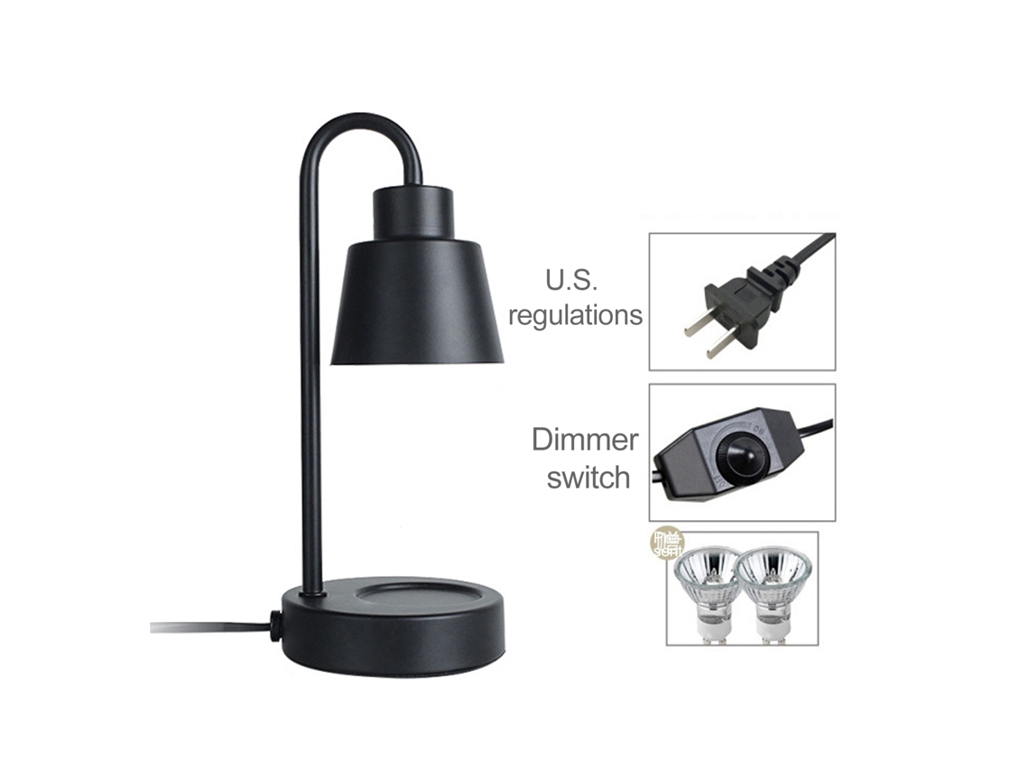 Lâmpada De Aromaterapia Laxiscreed Obsidian Black Wax Melting Taiwan 110v Com Fragrância Romântica