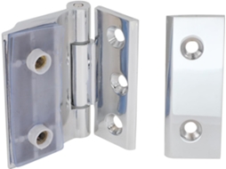 Dobradiça De Liga Zinco Para Porta Vidro, Resistente, Ideal Armários