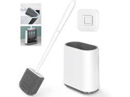 Suporte de escova de parede em silicone branco, antivazamento, antibacteriano, ventilado | AQUAFORGE