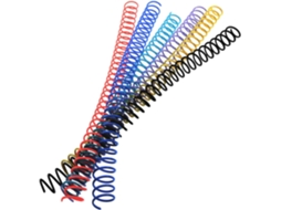 Argolas para pastas de folhas soltas, conjunto de 6 peças, multicoloridas: amarelo, marrom, azul, verde, rosa e vermelho.