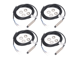 4 Conjuntos de Interruptores de Proximidade Indutivos 8mm PNP 3 Cabos Nc 6 36vdc