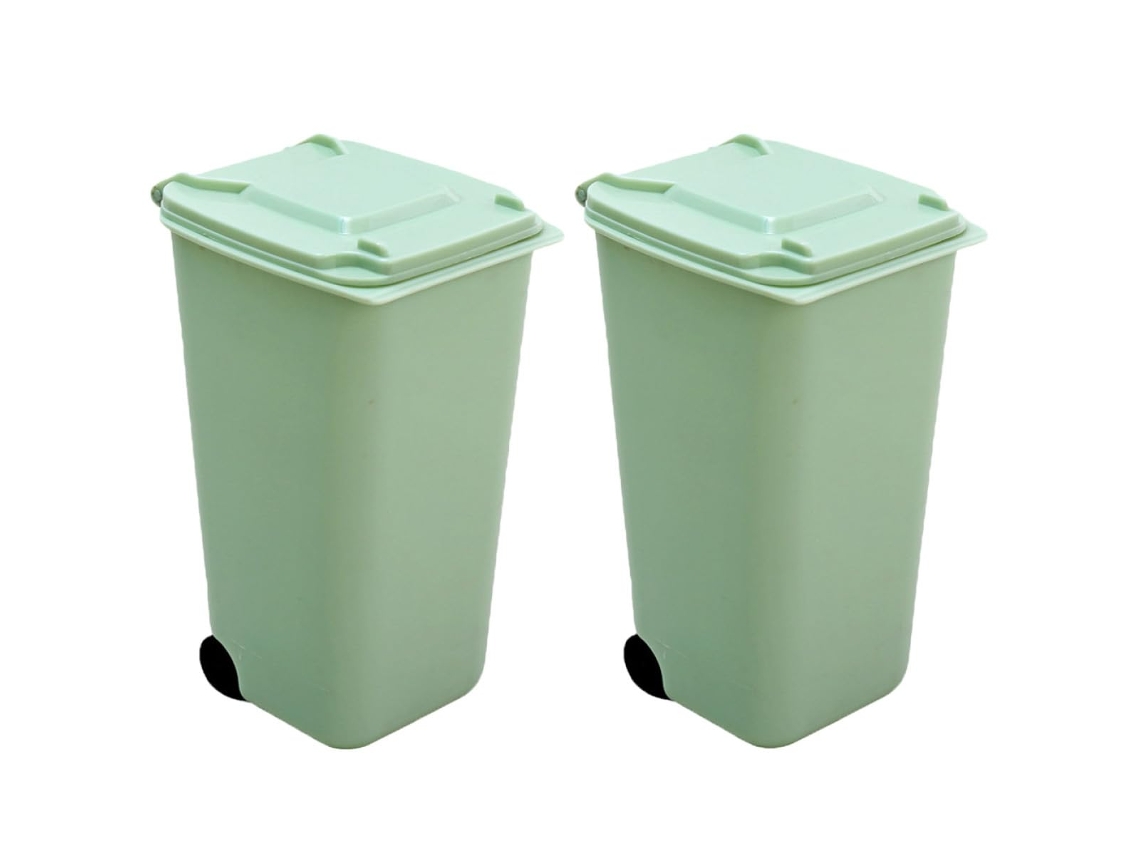 2 Lixeiras de Mesa Pequenas 650ml em Pp, Multifuncionais, para e Escritório, Otimizando o Espaço CHABERLU