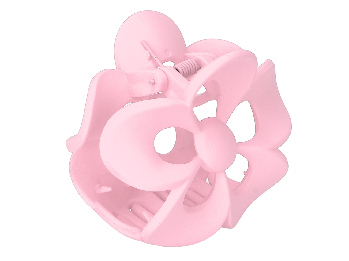 Garra De Cabelo Com Design Floral Matte Oco Estilo Simples Elegante Acessório De Cabelo Para Mulheres Meninas Rosa