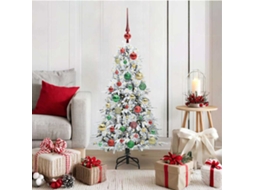 Vidaxl Árvore De Natal Articulada Artificial Branco 120 Cm Pe E Pvc