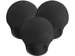 Mousepad Ergonômico Com Apoio De Pulso Confortável Em Espuma Viscoelástica, Pacote Com 3 Peças