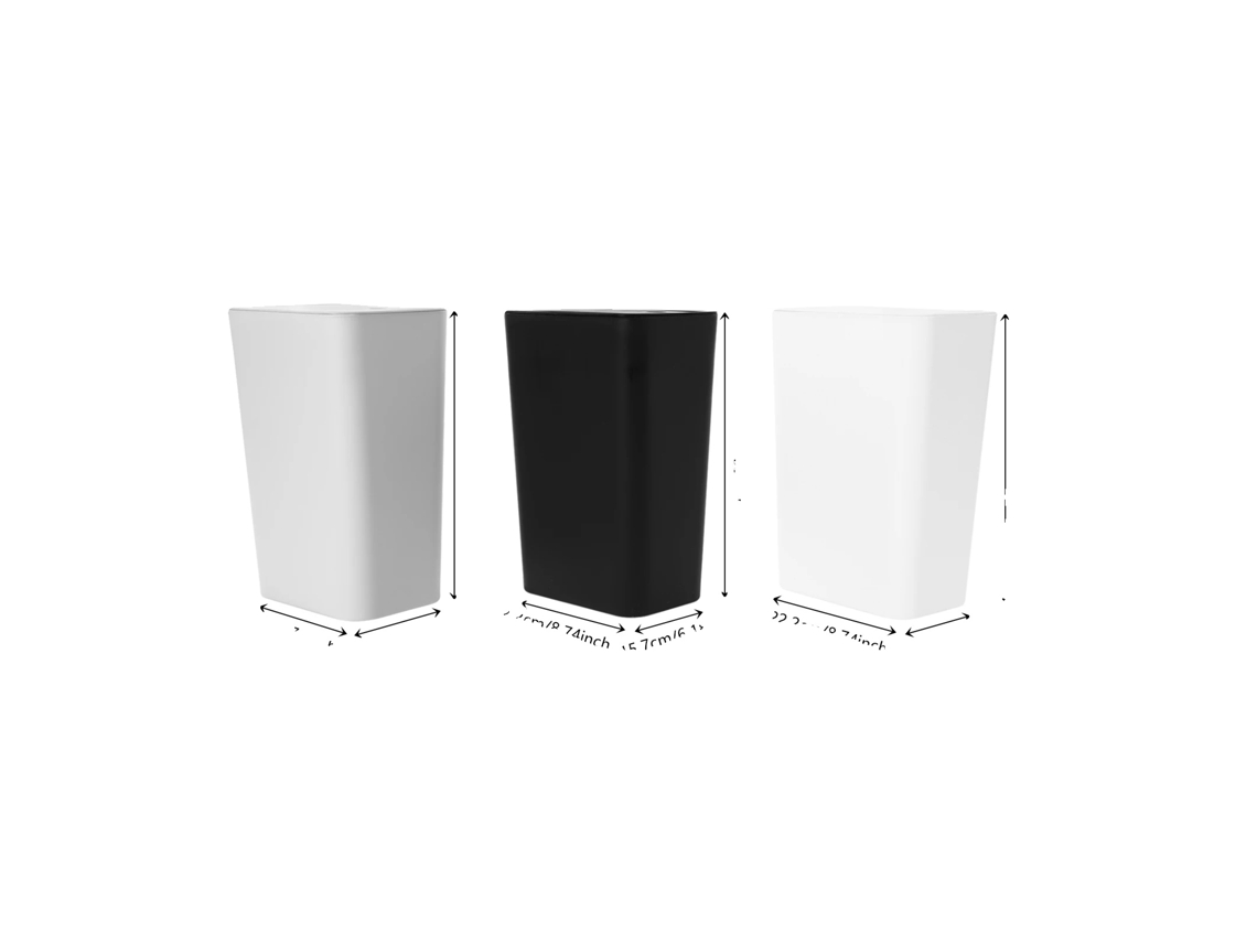 Lixeira, Material Durável, Design Compacto, 9l, Branco