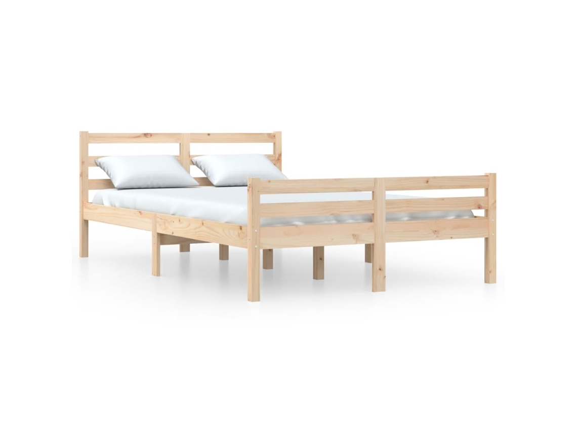 Estrutura De Cama Vidaxl Marrom Madeira (195.5x140.5x69.5 Cm)