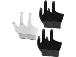 Villcase Conjunto De 3 Pares Luvas Para Jogos Com Tela Sensível Ao Toque Dispositivos Móveis Resistentes Suor