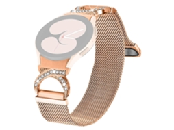 Lurelia Pulseira De Relógio Com Conector, Compatível Samsung Galaxy Watch 5 Watch4 40 42 44 45 46 Mm Milanese Metal B