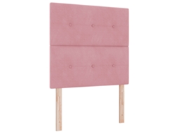 Conjunto 1 Cabeceira Estofada Vidaxl Rosa Veludo (100 Cm)