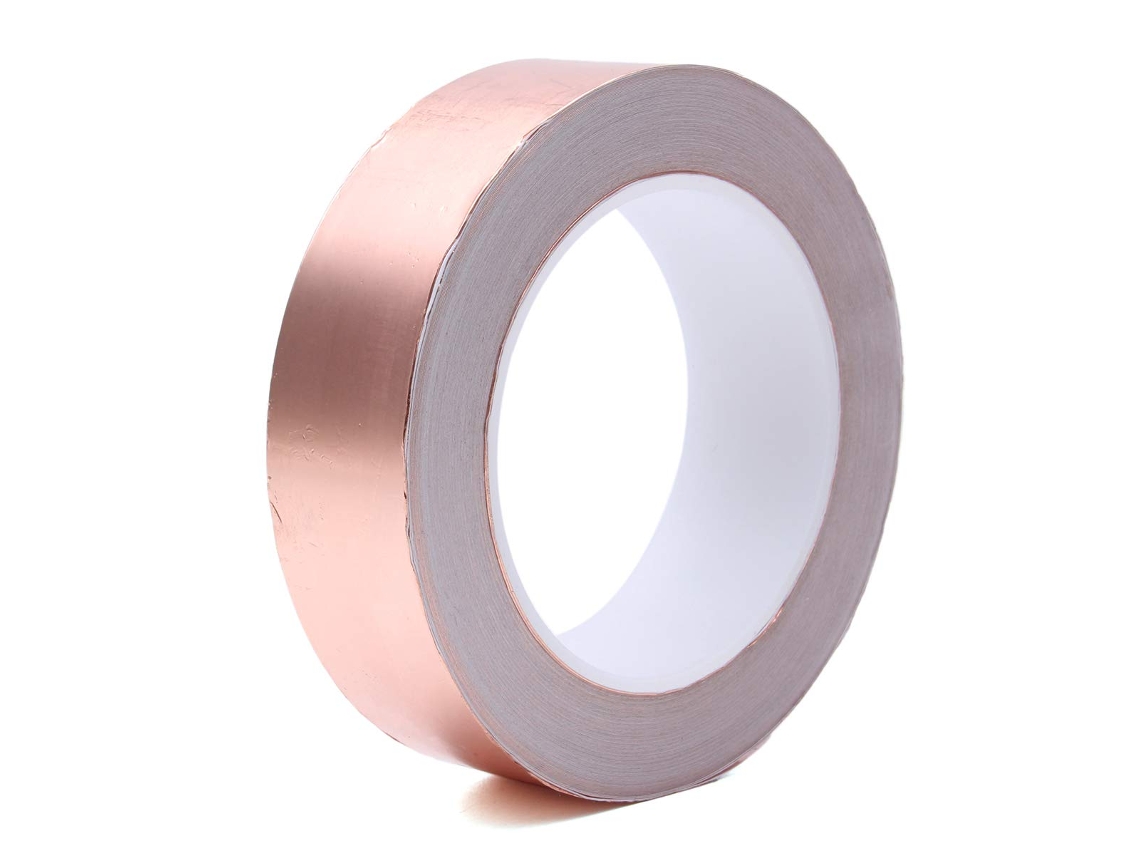 Fita Adesiva Condutora para Blindagem EMI, 30 Mm, Cobre e Alumínio, 25 M