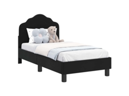 Estrutura de Cama para Criança com Cabeceira Preto 70x140 cm MAISON EXCLUSIVE