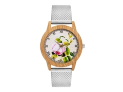 Reloj De Pulsera De Cuarzo Con Cinturón De Malla Zhoulianfa Moda Simple Plata