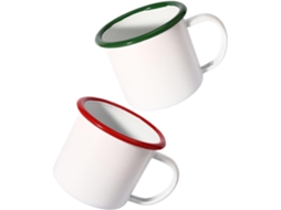 Conjunto De 2 Canecas De Esmalte Multifuncionais Para Café, Chá, Suco E Outras Bebidas
