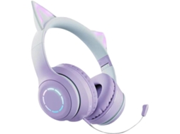 Fones De Ouvido Com Orelhas Gato Iluminadas Por Led Rgb, Dobráveis E Com Som Estéreo