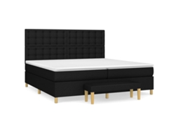 Box Spring Bed, Box Spring Beds Vidaxl Preto Tecido (200 X 200 Cm)