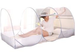 Tenda Mosquiteira Pop Up Com Zíper, Malha De Poliéster Respirável Para Quarto E Camping 75x35x35 Polegadas