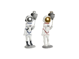 Home Esprit Figura Decorativa Azul Branco Vermelho Astronauta Feminina 16 x 12 x 41 cm (2 Unidades)