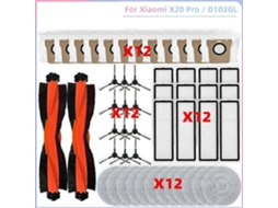 Kit De Acessórios Para Aspirador Robô Xiaomi X20 Pro / D102gl: Escova Lateral Principal, Filtro Hepa, Pano De Limpeza, Sacos De Pó._ozo