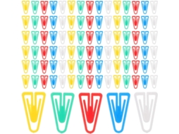 100 Clipes de Papel Triangulares Pequenos, Acessórios de Mesa Resistentes para Prender Anotações, Arquivos e Documentos