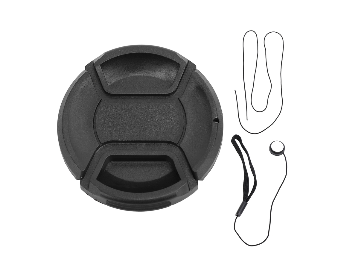 Tampa de lente profissional para câmera, resistente a poeira e arranhões, com cordão anti-perda, acessórios, 55 mm/2,17 pol.