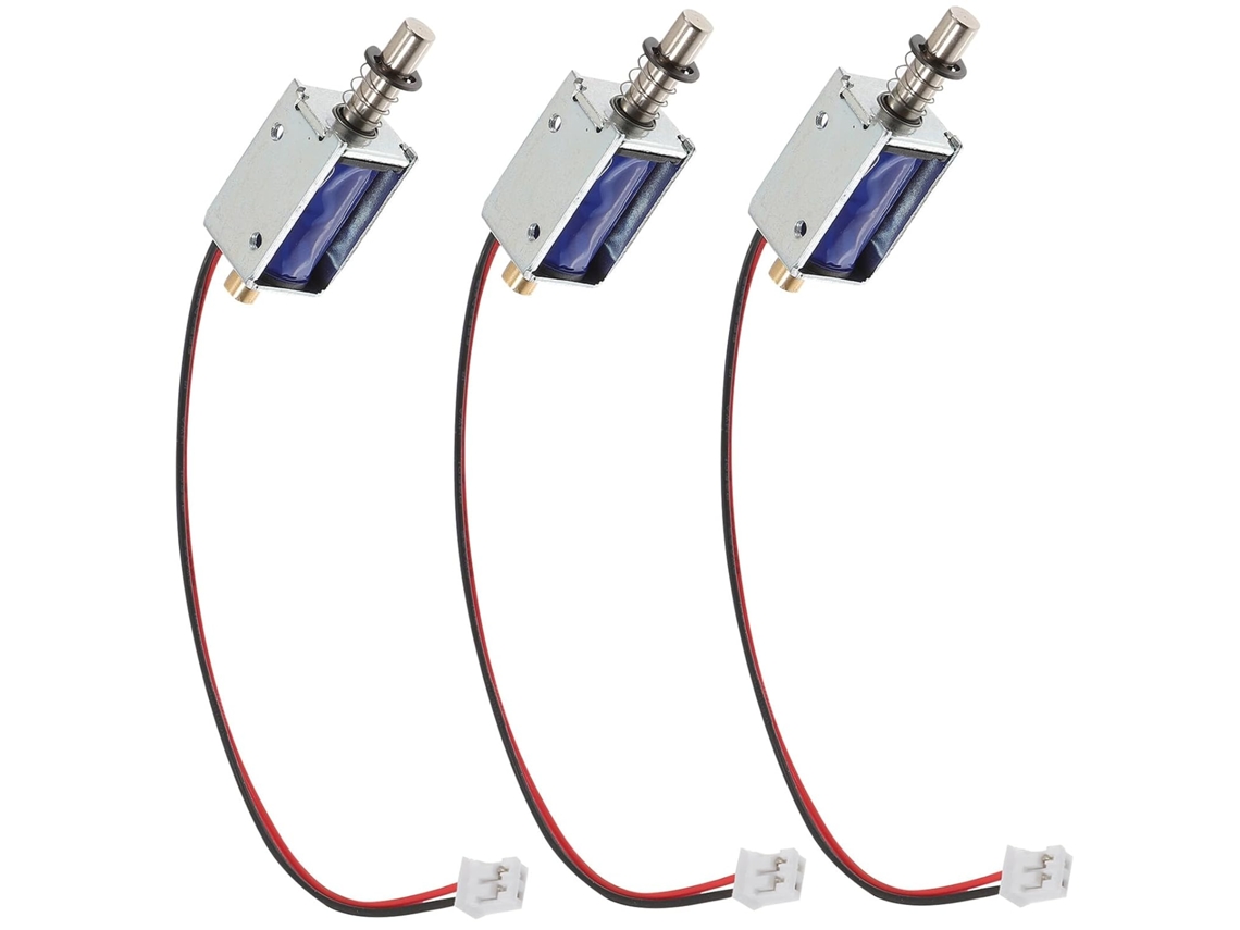 Conjunto De 3 Solenoides De 12v Dc Com Função Push-pull, Movimento Linear