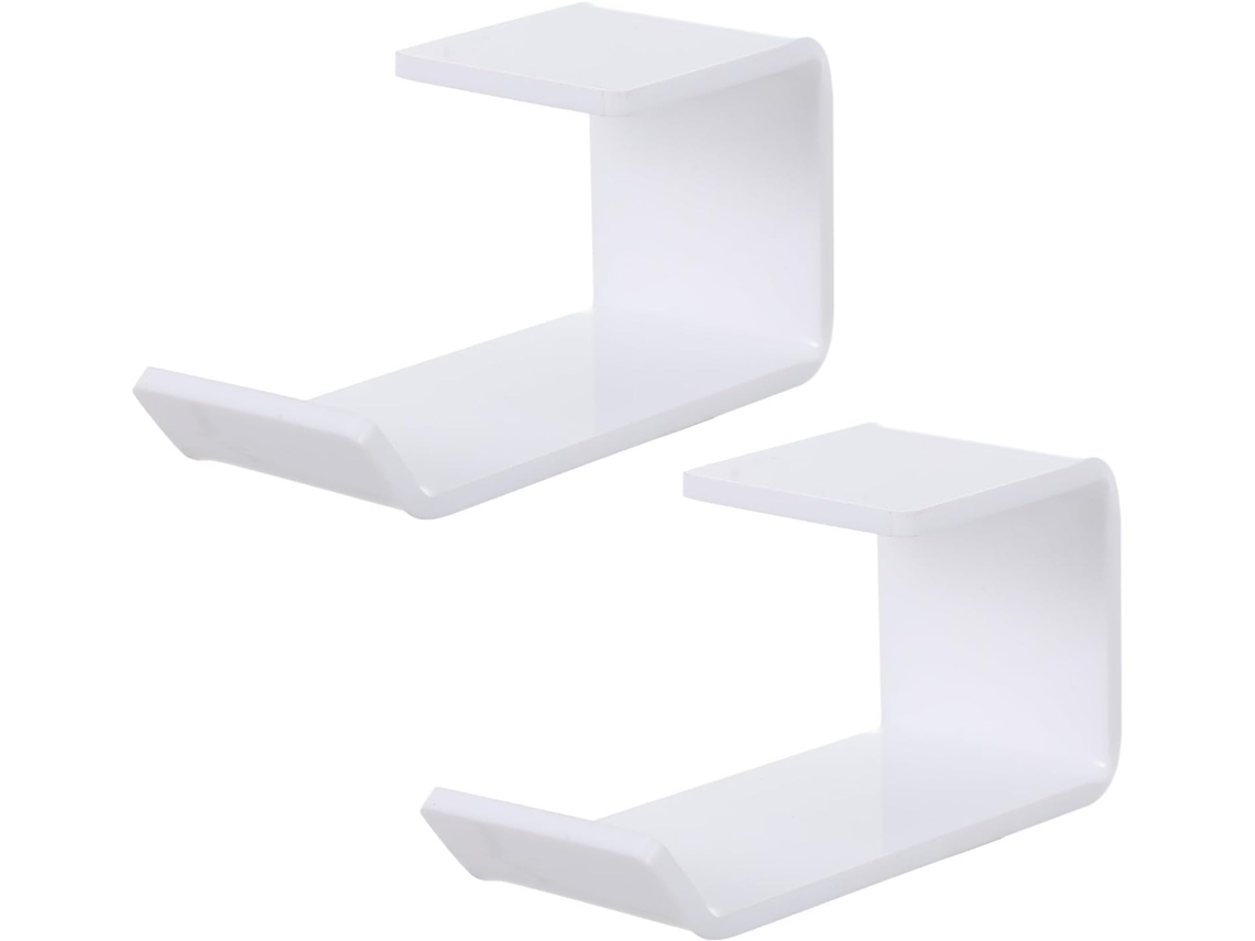 Artibetter Support Sans Audio Pcs Casque 2 En Pour Acrylique Blanc Installation Dommage Facile Pour Bureau Et
