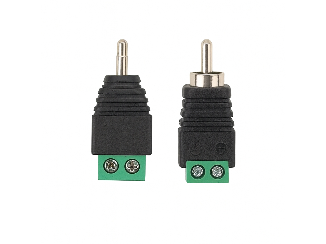 Adaptador Dc Macho 5.5x2.1mm Para Borne De Parafuso Xin Yue 8017 Preto (2 Pinos)